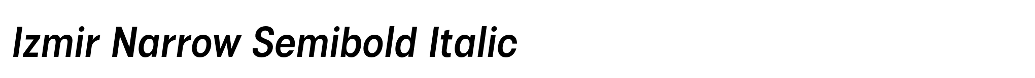 Izmir Narrow Semibold Italic image